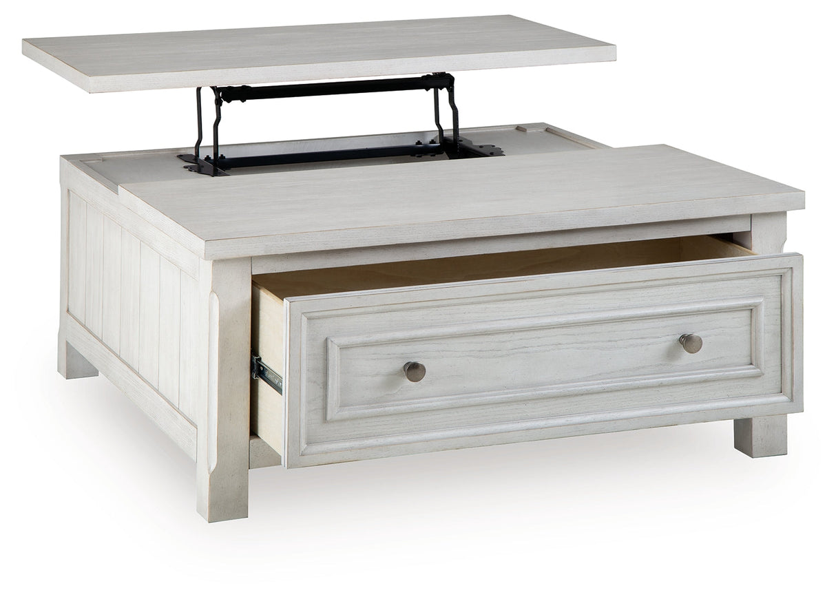 Robbinsdale Antique White Lift-Top Coffee Table by Ashley at Eve Furniture