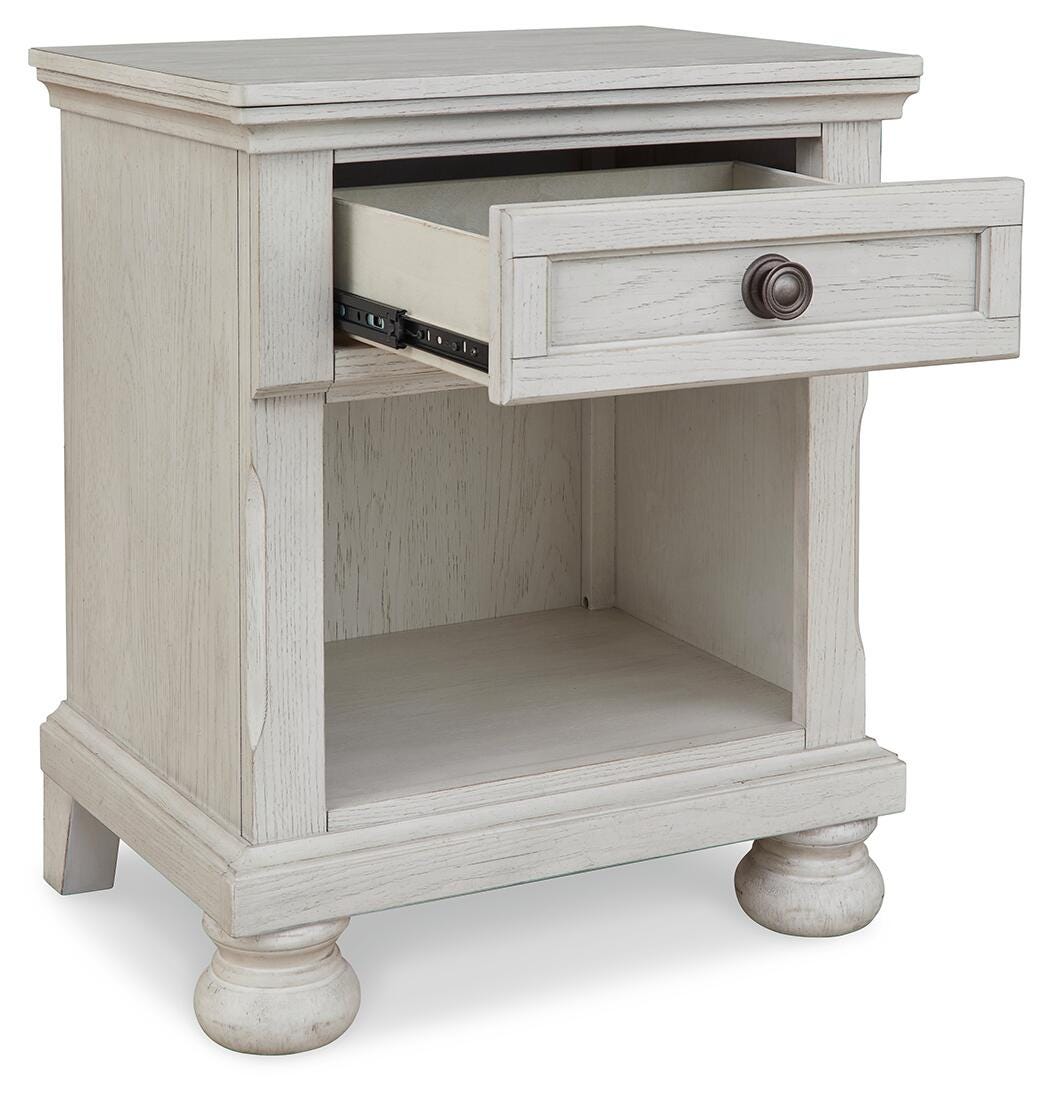Robbinsdale Antique White Nightstand by Ashley at Eve Furniture