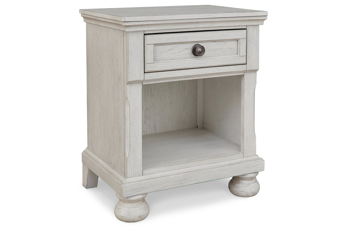 Robbinsdale Antique White Nightstand by Ashley at Eve Furniture