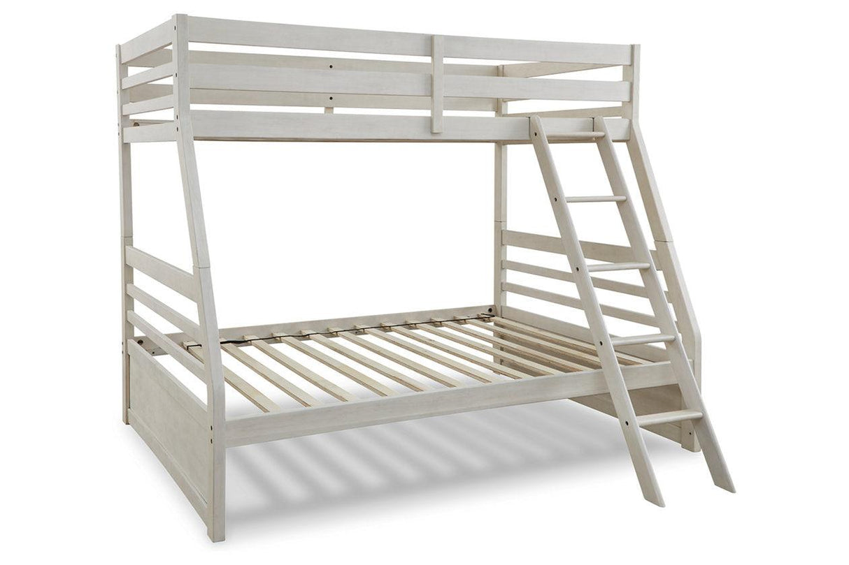Robbinsdale Antique White Twin over Full Bunk Bed by Ashley at Eve Furniture