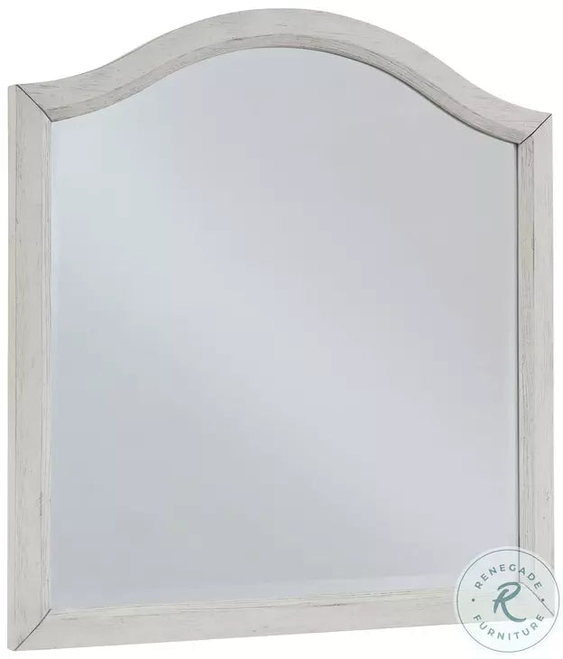 Robbinsdale Antique White Vanity Mirror (Mirror Only) by Ashley at Eve Furniture