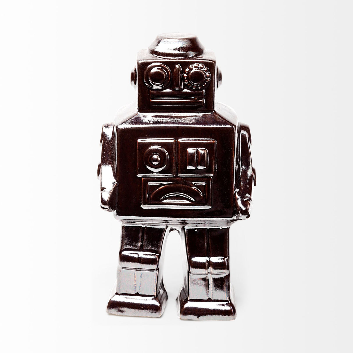 Robby Bronze Polished Robot by Mercana at Eve Furniture