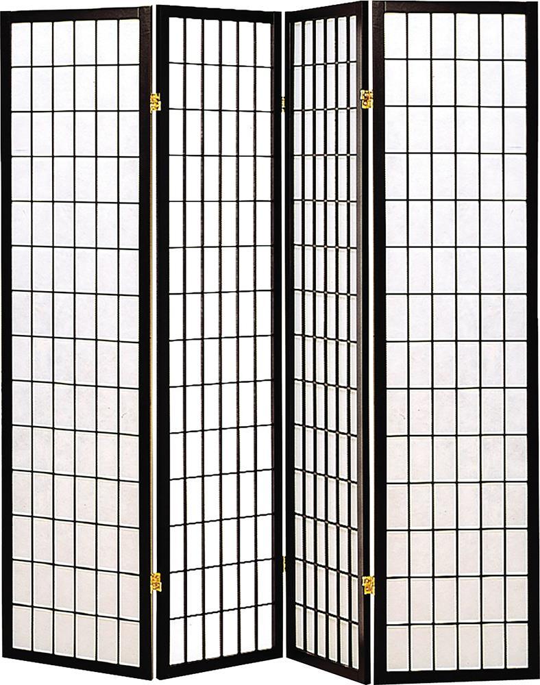 Roberto Black/White 4-Panel Folding Screen by Coaster at Eve Furniture