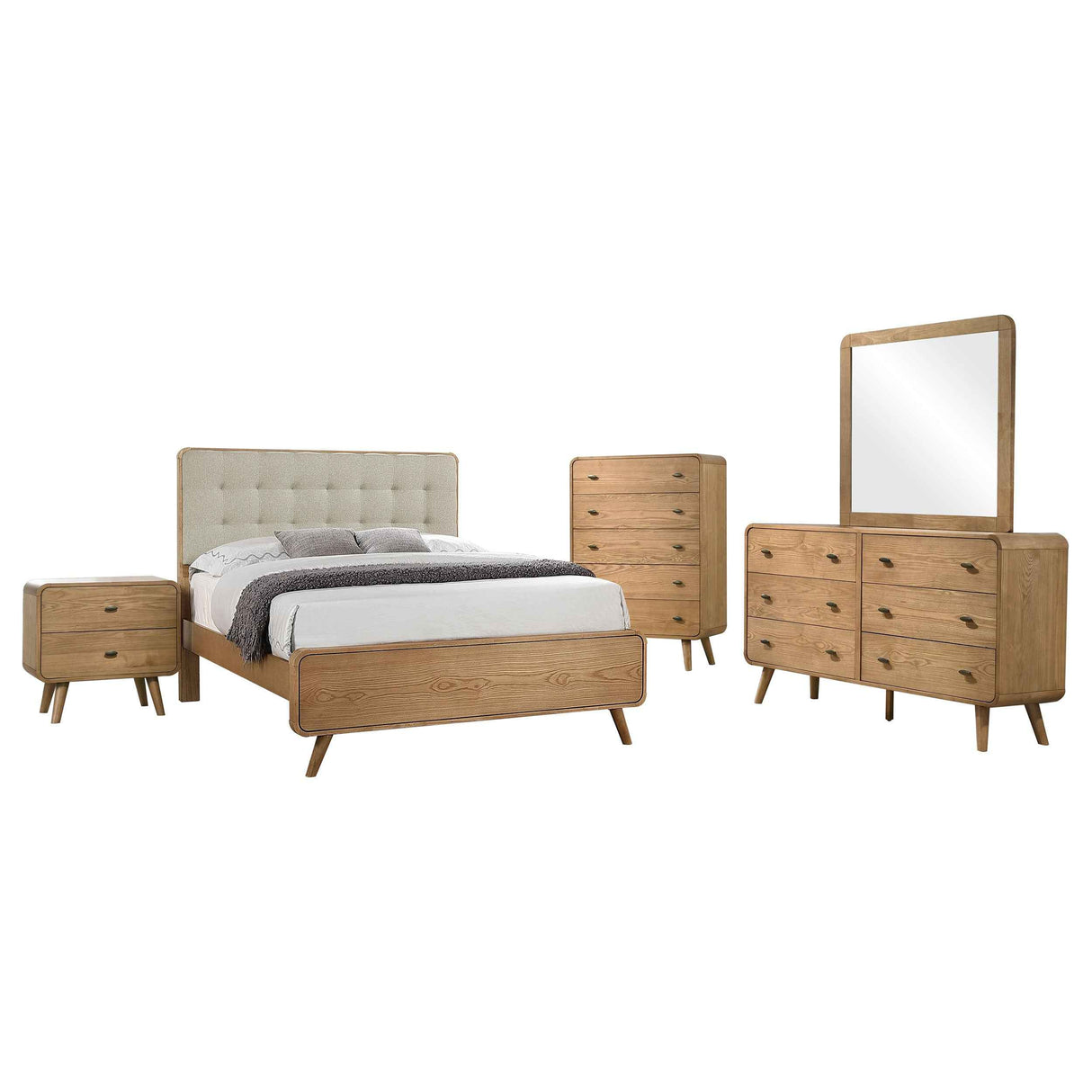 Robyn Light Ash 5-piece Queen Bedroom Set by Coaster at Eve Furniture