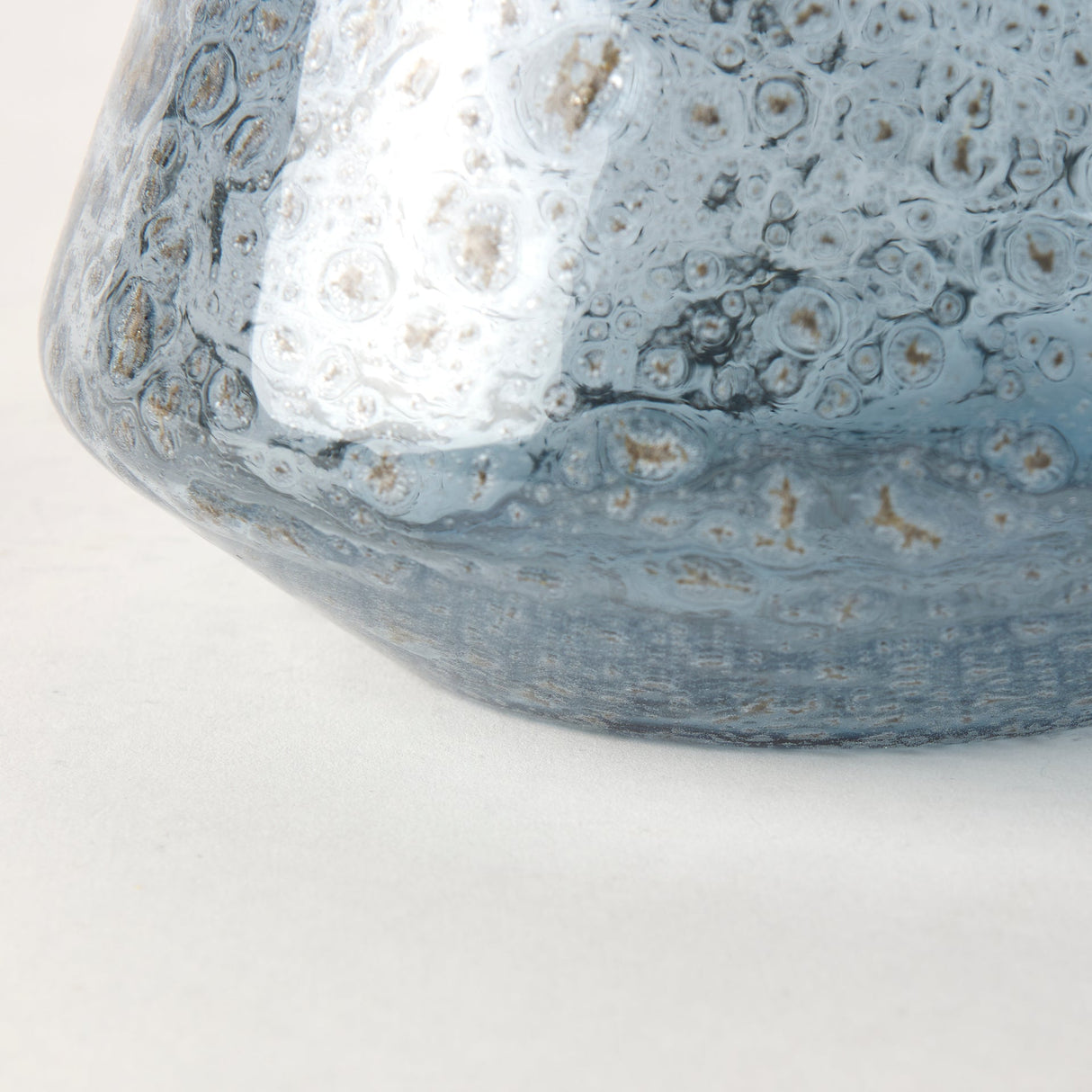 Robyn Short Blue Glass Vase by Mercana at Eve Furniture