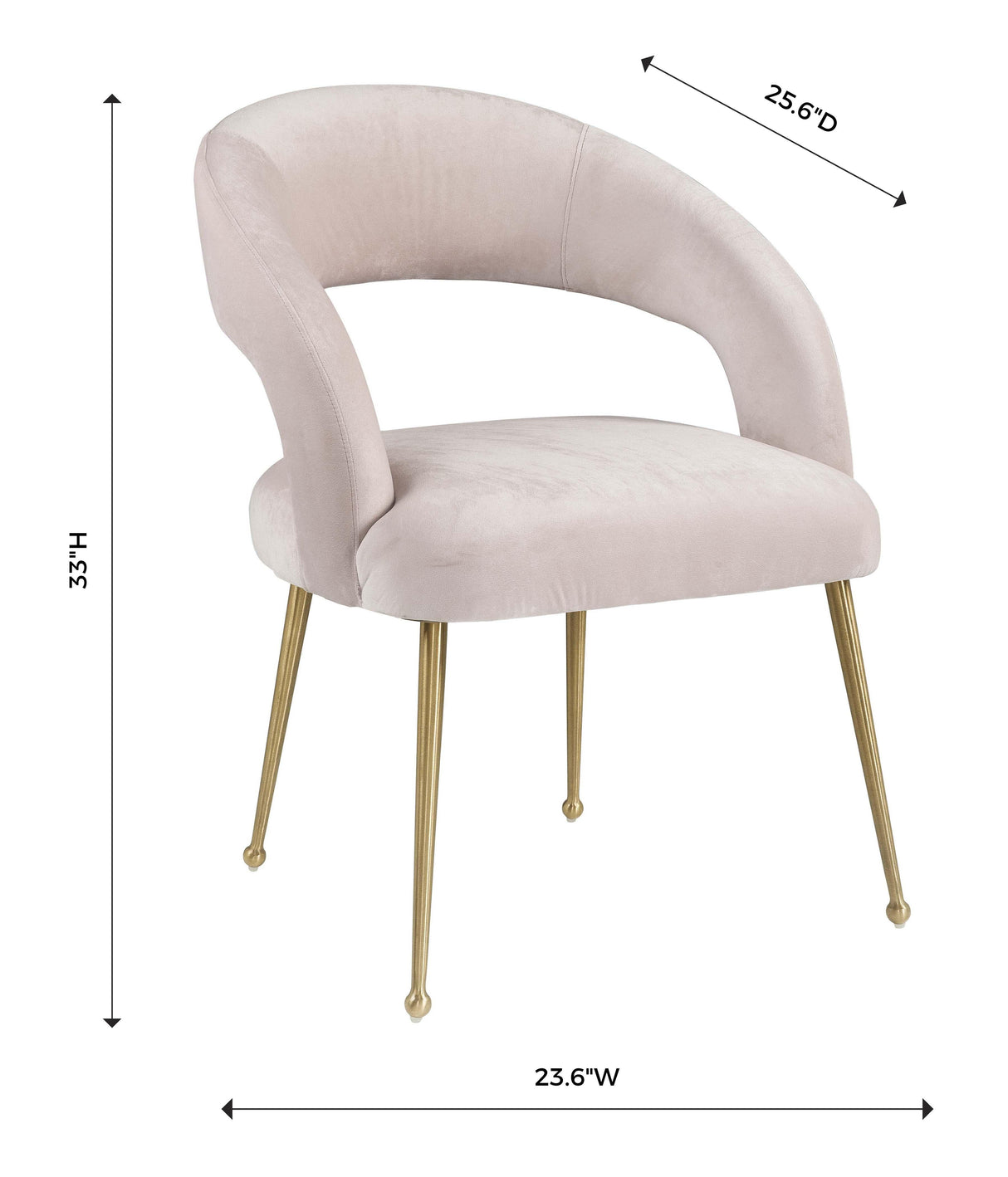 Rocco Velvet Dining Chair by TOV Furniture at Eve Furniture