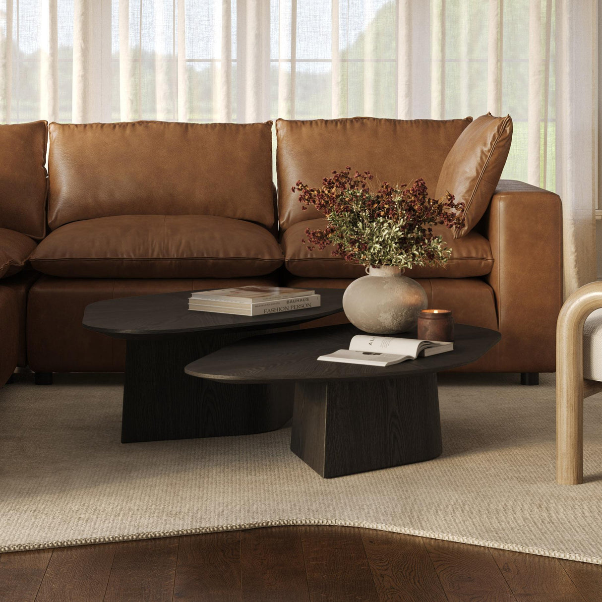Roche Ash Nesting Coffee Table Set by TOV Furniture at Eve Furniture