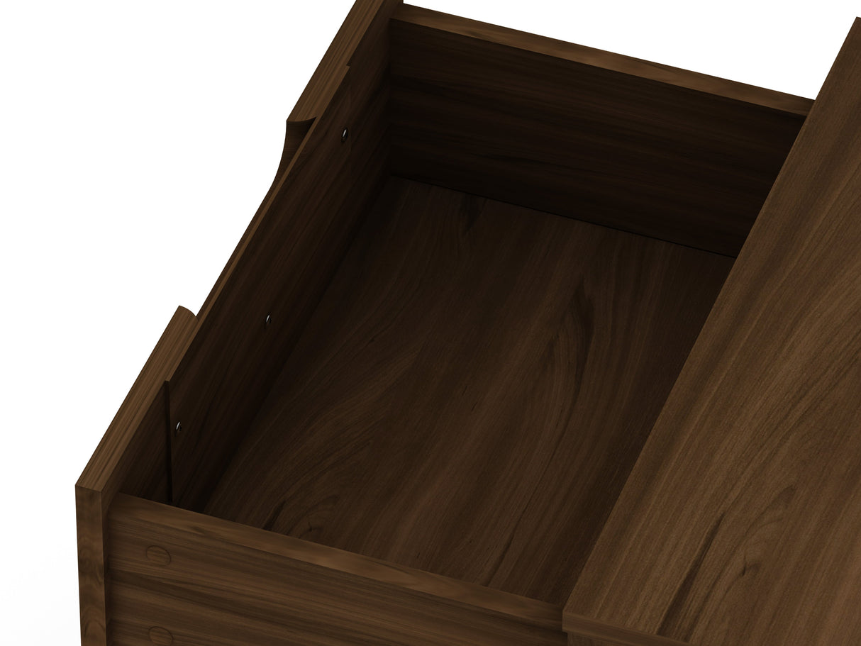 Rockefeller 2.0 Nightstand in Brown by Manhattan Comfort at Eve Furniture