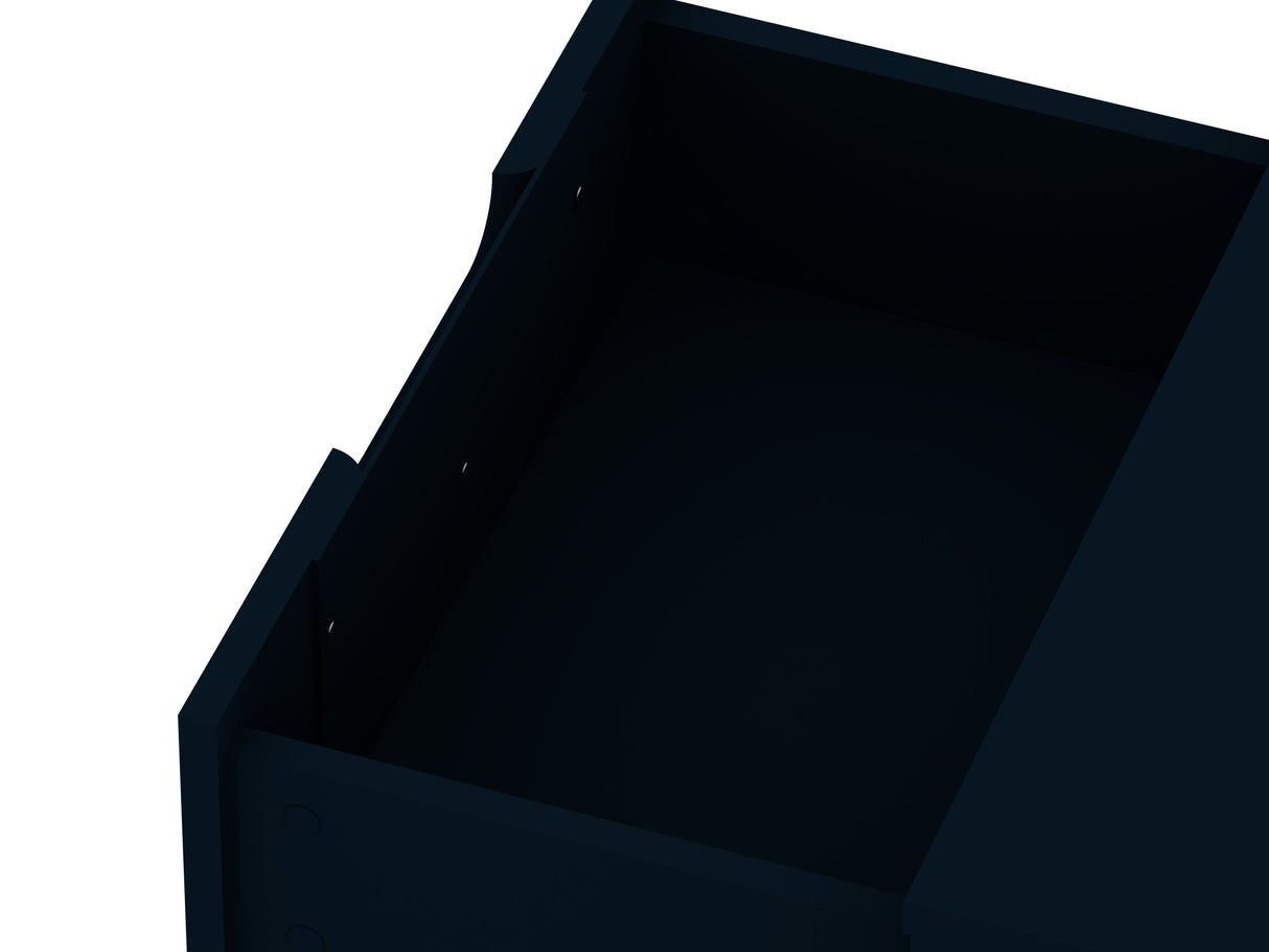 Rockefeller Dresser and Nightstand Set in Tatiana Midnight Blue by Manhattan Comfort at Eve Furniture