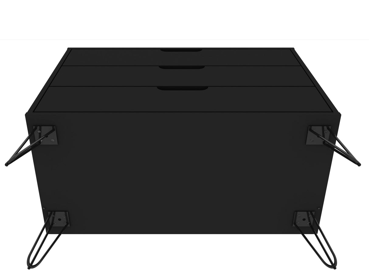 Rockefeller Dresser in Black by Manhattan Comfort at Eve Furniture