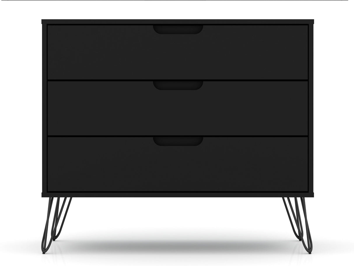 Rockefeller Dresser in Black (set of 2) by Manhattan Comfort at Eve Furniture