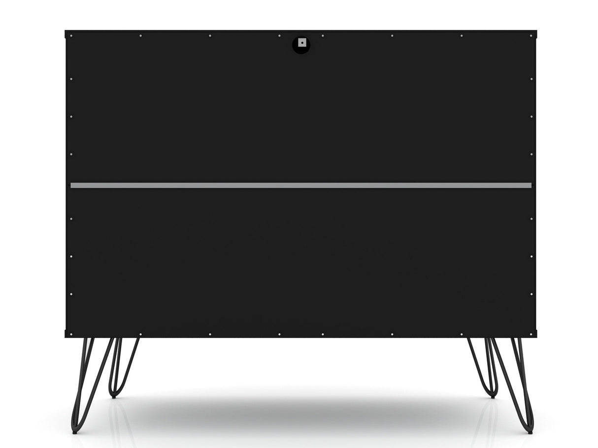 Rockefeller Dresser in Black (set of 2) by Manhattan Comfort at Eve Furniture