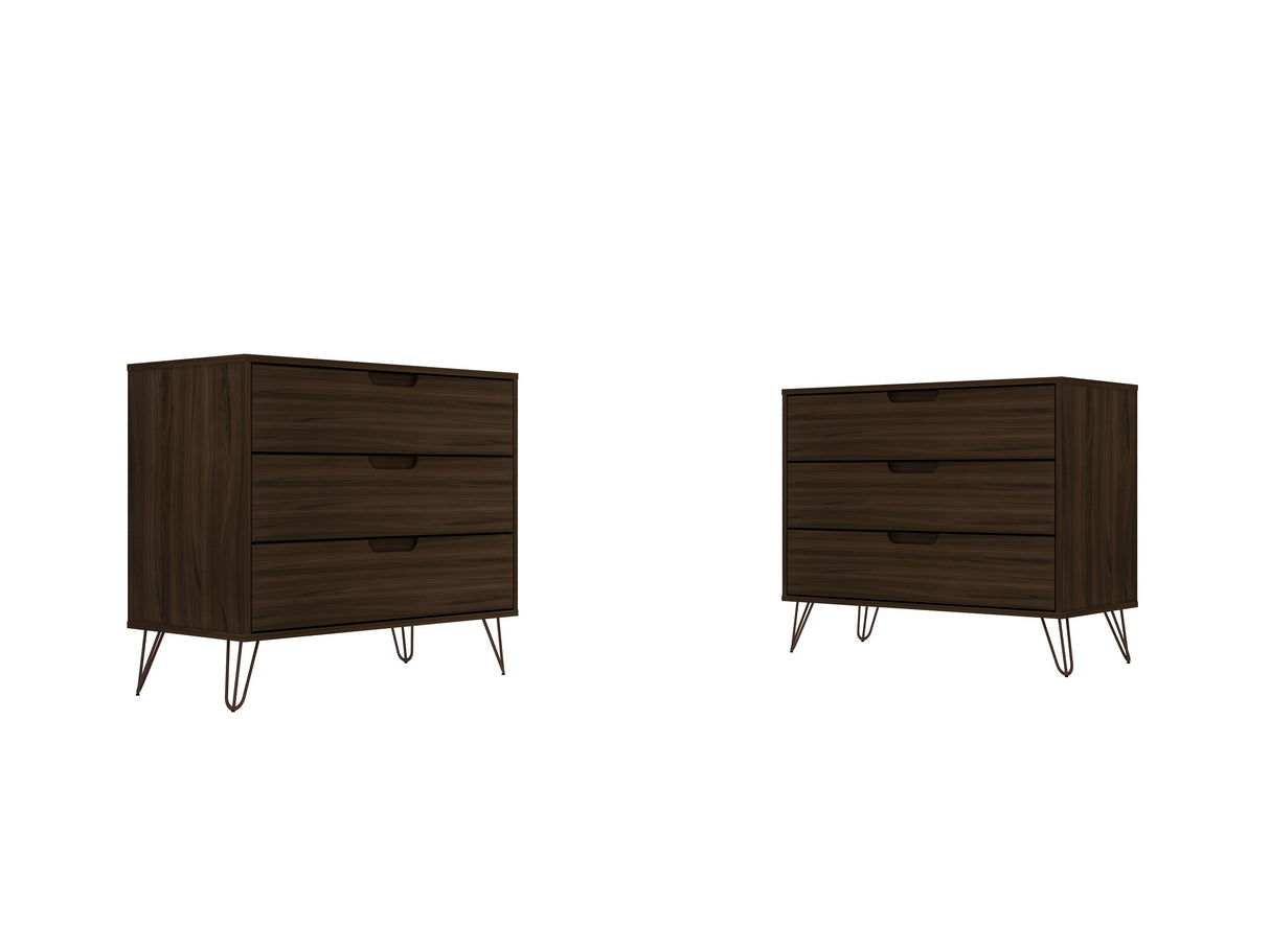 Rockefeller Dresser in Brown (set of 2) by Manhattan Comfort at Eve Furniture
