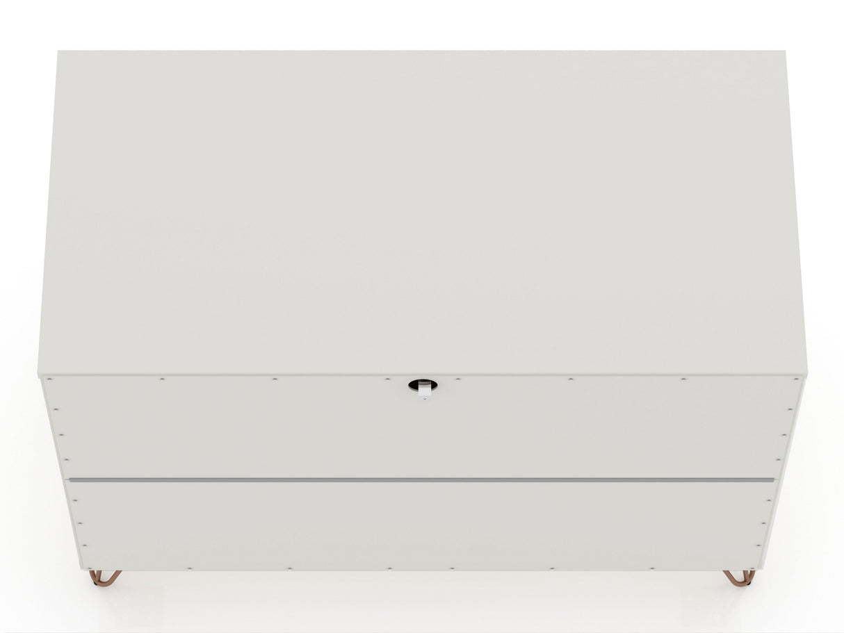 Rockefeller Dresser in Off White (set of 2) by Manhattan Comfort at Eve Furniture