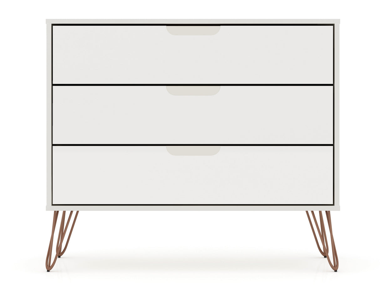 Rockefeller Dresser in Off White (set of 2) by Manhattan Comfort at Eve Furniture