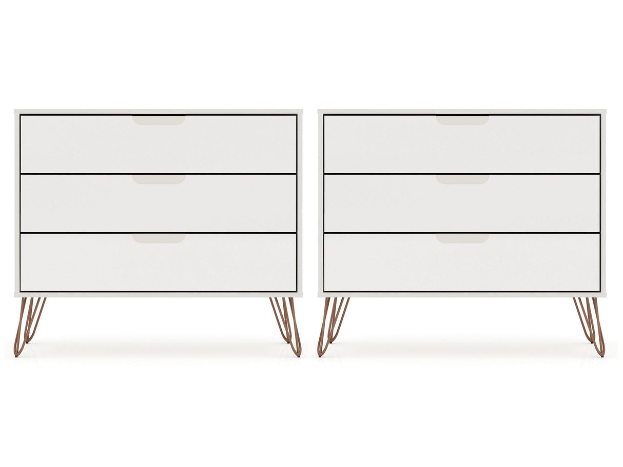Rockefeller Dresser in Off White (set of 2) by Manhattan Comfort at Eve Furniture