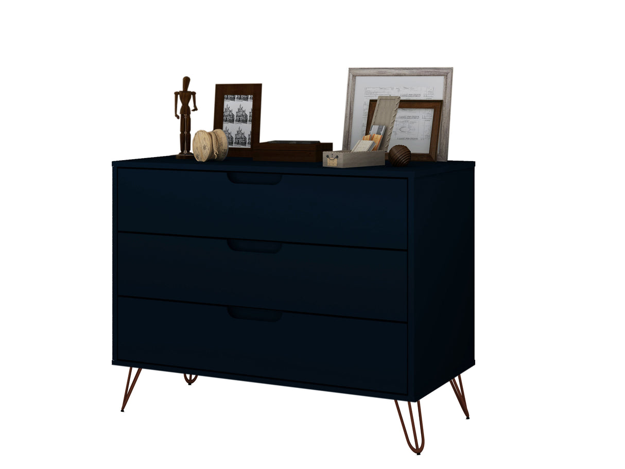Rockefeller Dresser in Tatiana Midnight Blue by Manhattan Comfort at Eve Furniture