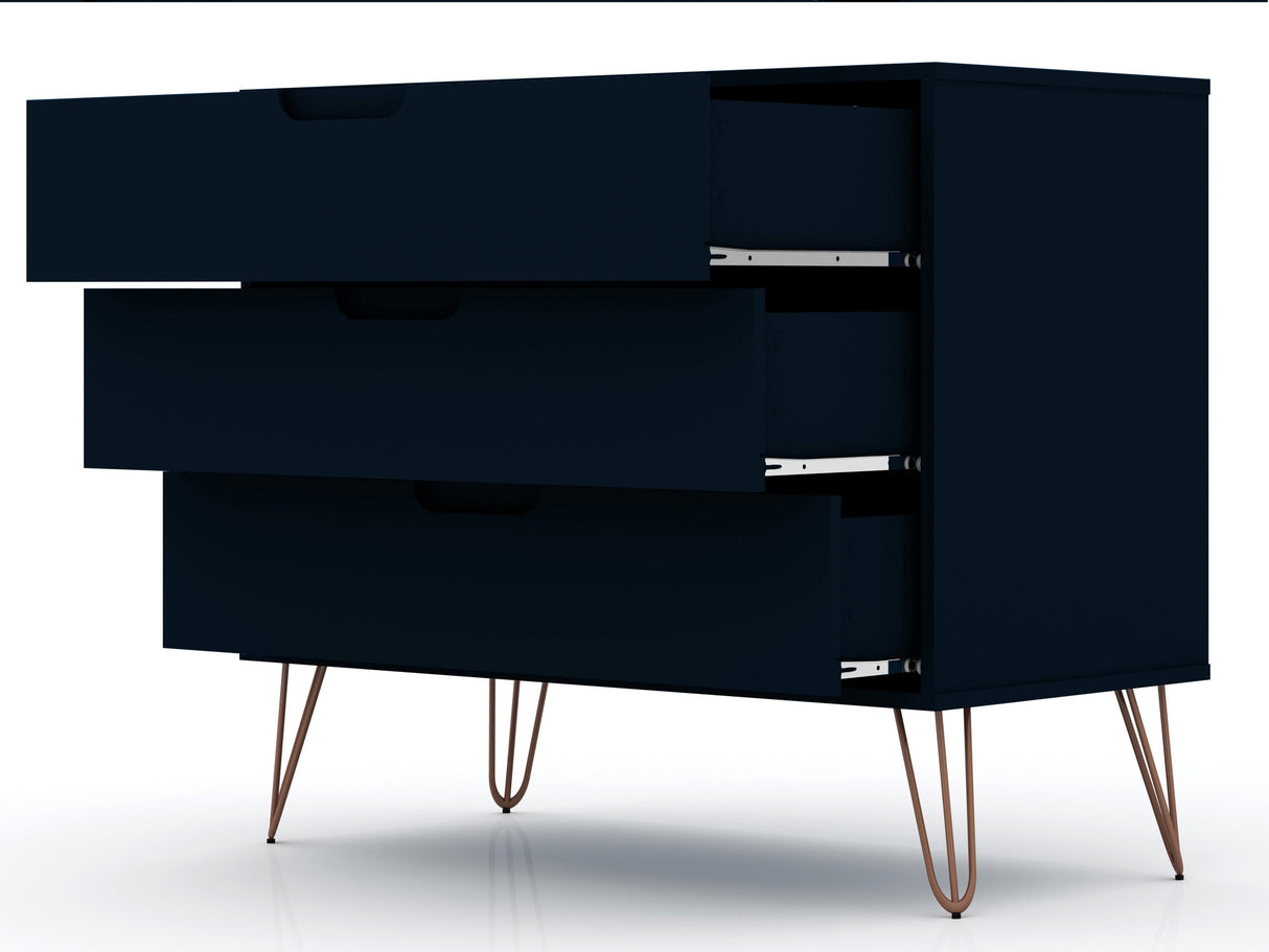 Rockefeller Dresser in Tatiana Midnight Blue by Manhattan Comfort at Eve Furniture