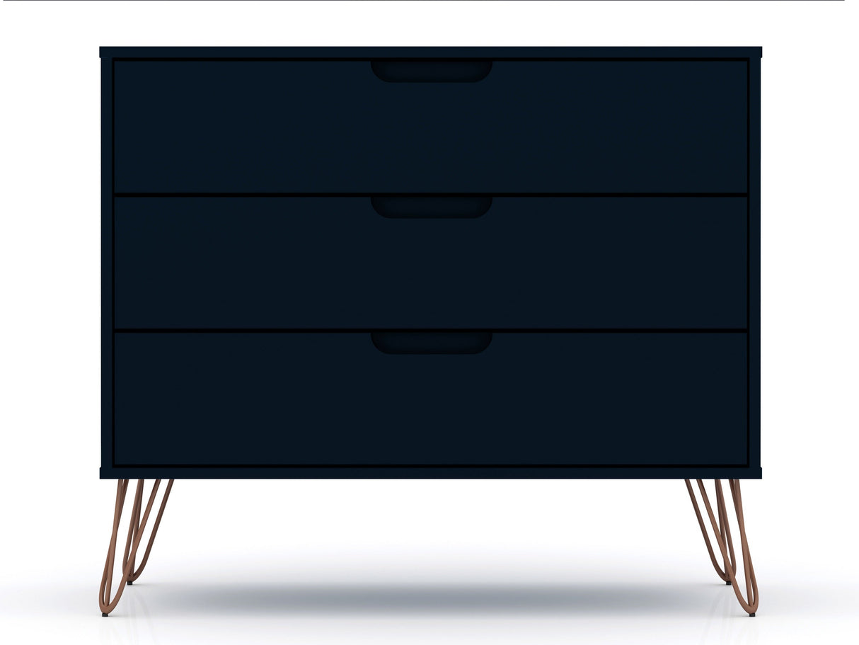Rockefeller Dresser in Tatiana Midnight Blue by Manhattan Comfort at Eve Furniture