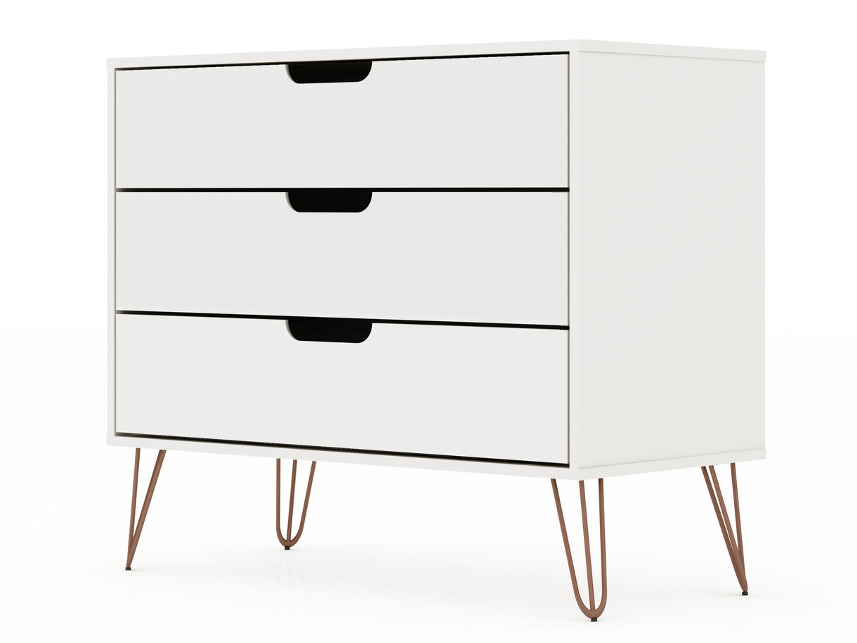 Rockefeller Dresser in White by Manhattan Comfort at Eve Furniture