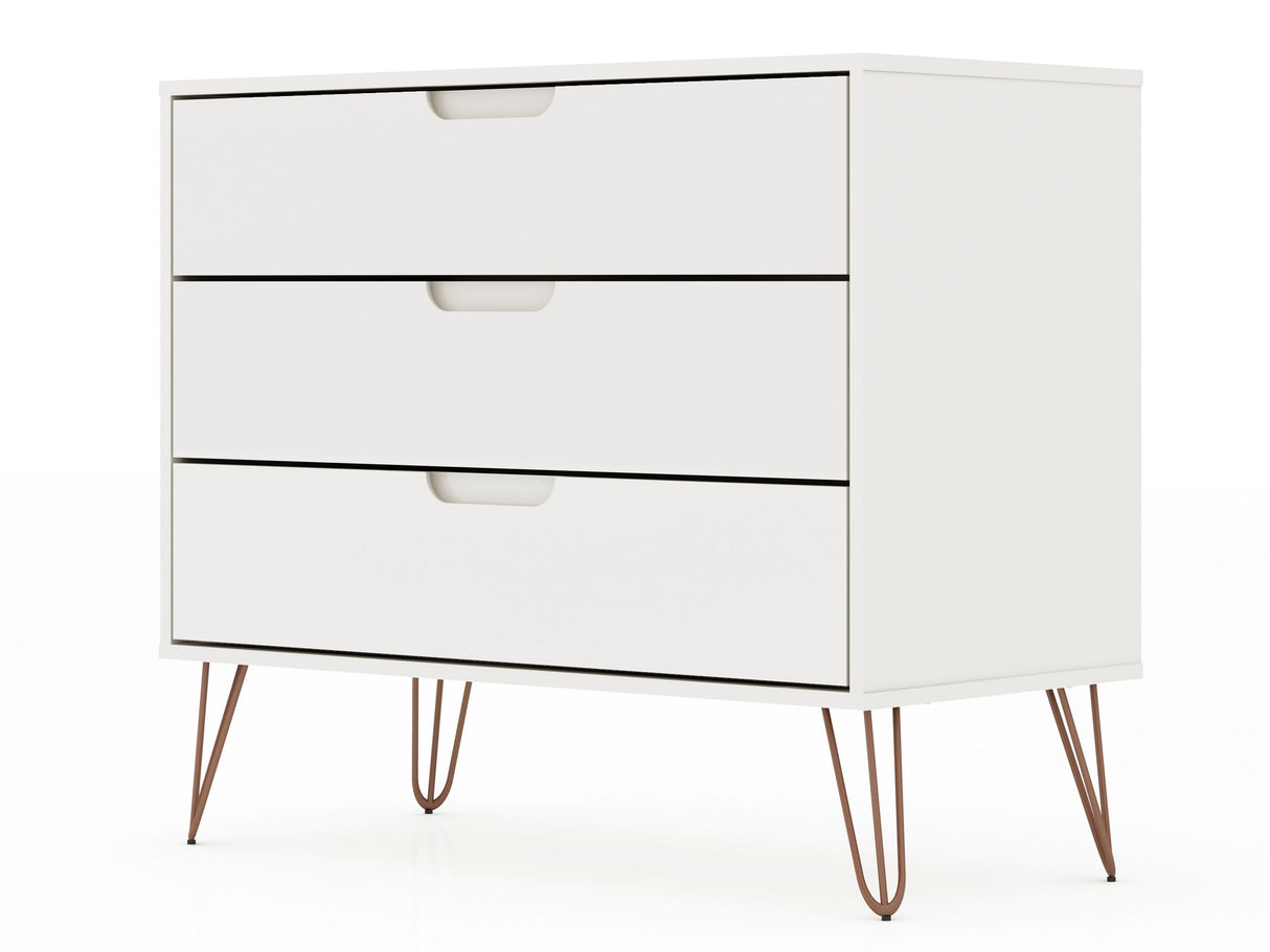 Rockefeller Dresser in White by Manhattan Comfort at Eve Furniture