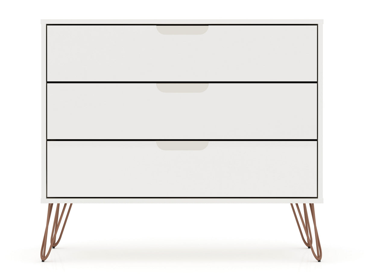 Rockefeller Dresser in White by Manhattan Comfort at Eve Furniture