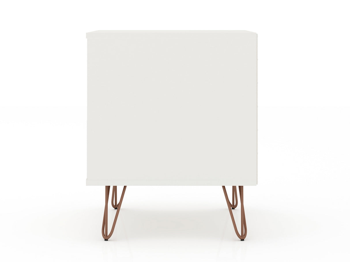 Rockefeller Nightstand 1.0 in White (set of 2) by Manhattan Comfort at Eve Furniture
