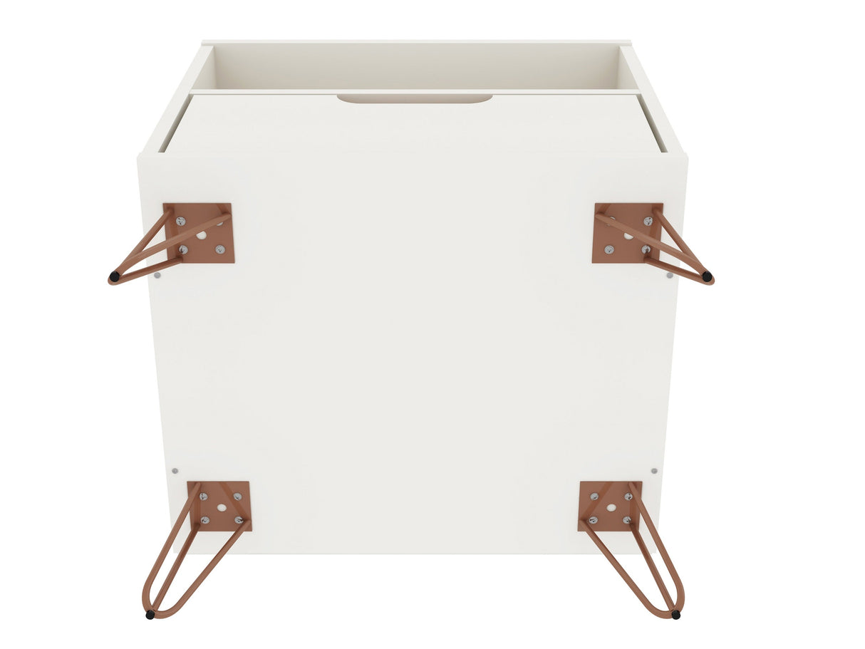 Rockefeller Nightstand 1.0 in White (set of 2) by Manhattan Comfort at Eve Furniture
