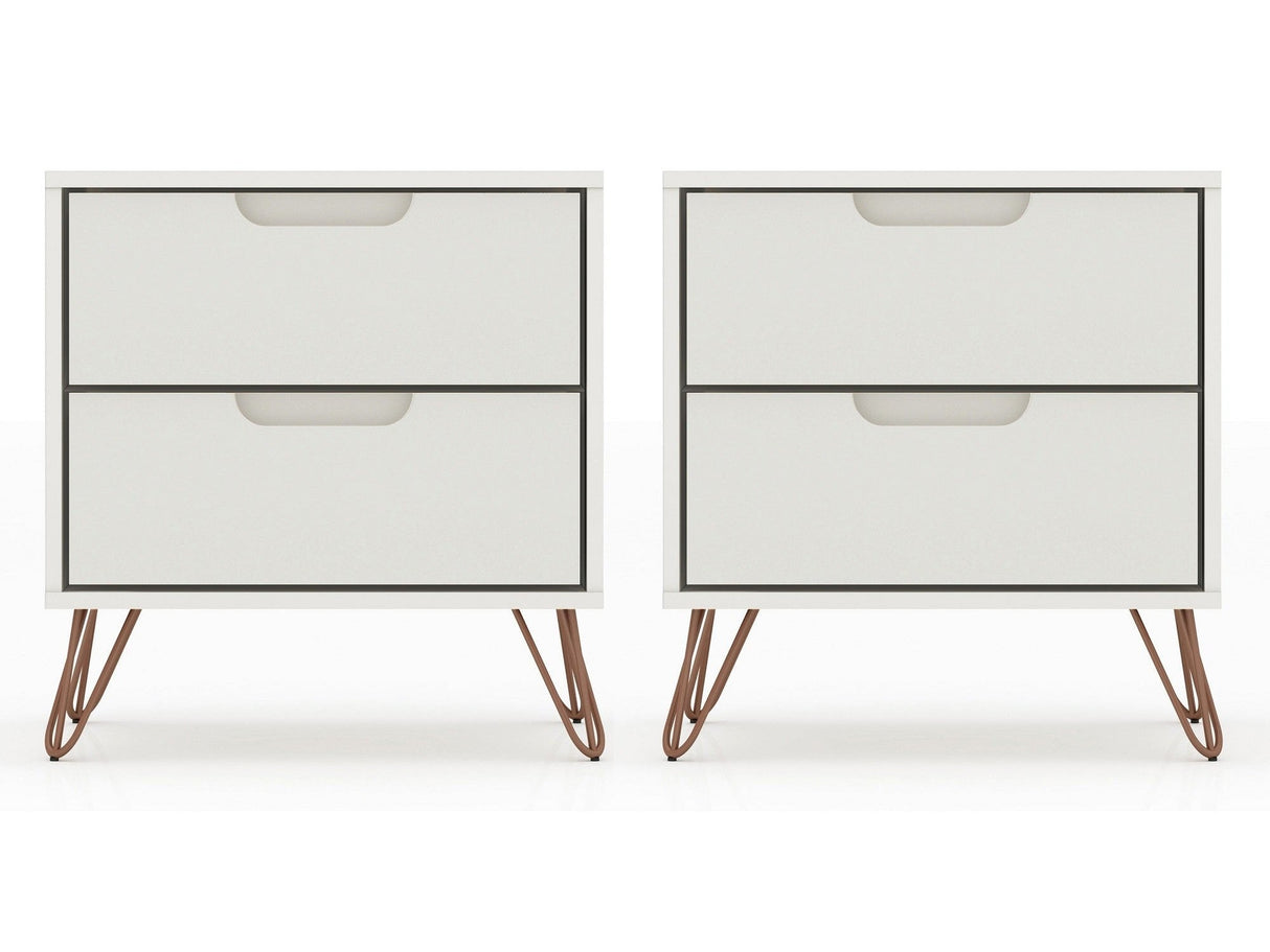 Rockefeller Nightstand 2.0 in Off White (set of 2) by Manhattan Comfort at Eve Furniture