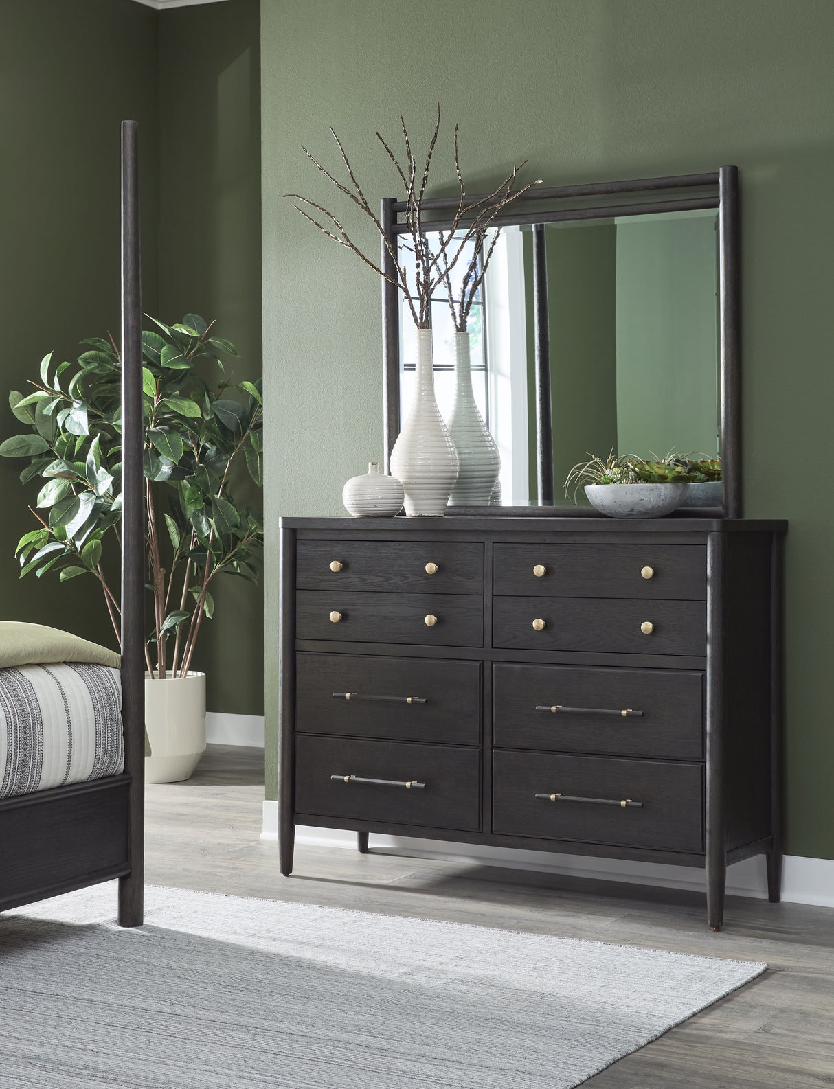 Rockport Eight Drawer Oak Wood Dresser in Yin by Modus Furniture at Eve Furniture