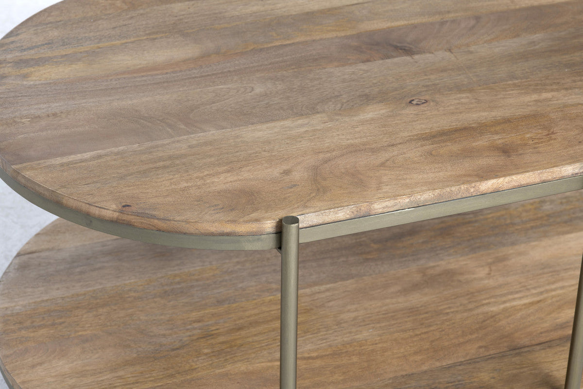 Rockwell Brown/Gold Cocktail Table by Crestview at Eve Furniture