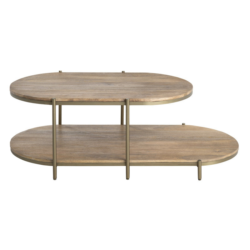 Rockwell Brown/Gold Cocktail Table by Crestview at Eve Furniture