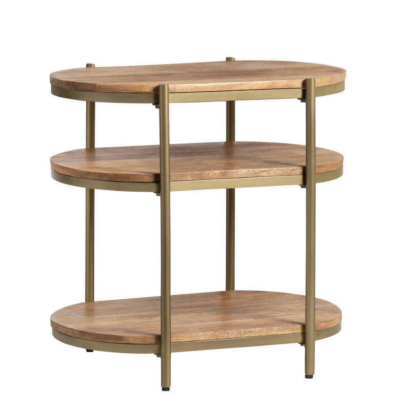 Rockwell Brown/Gold End Table by Crestview at Eve Furniture