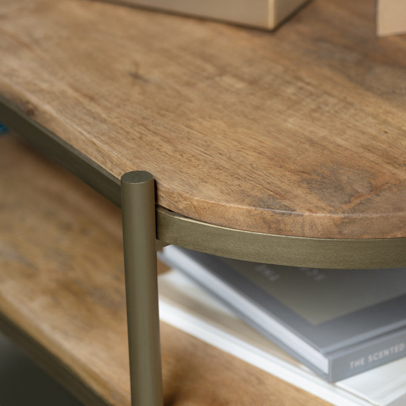 Rockwell Brown/Gold End Table by Crestview at Eve Furniture