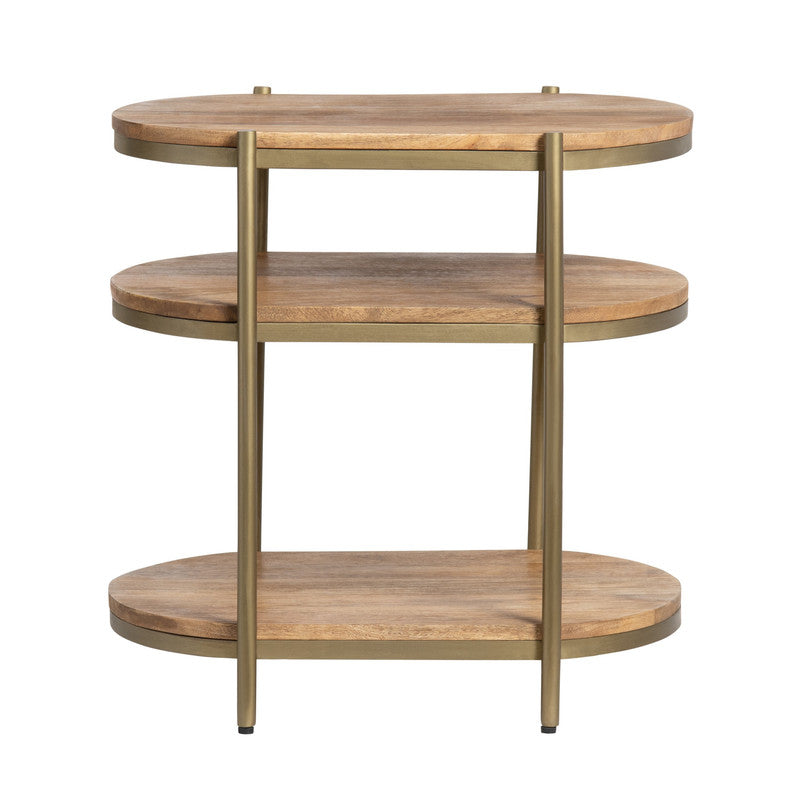 Rockwell Brown/Gold End Table by Crestview at Eve Furniture