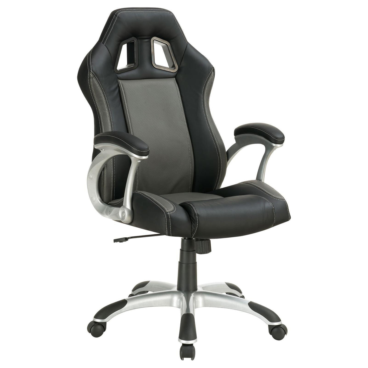 Roger Black/Gray Adjustable Height Office Chair by Coaster at Eve Furniture