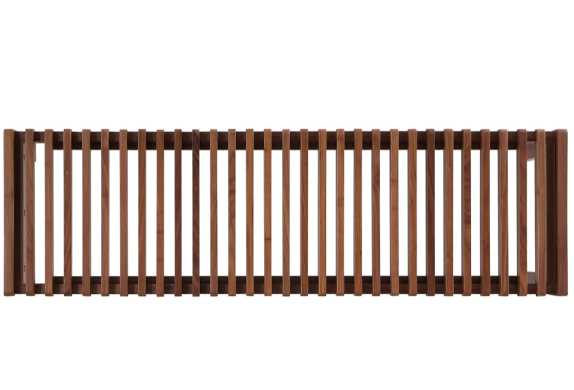 Rohe Bench Walnut Brown by Moe's Home at Eve Furniture