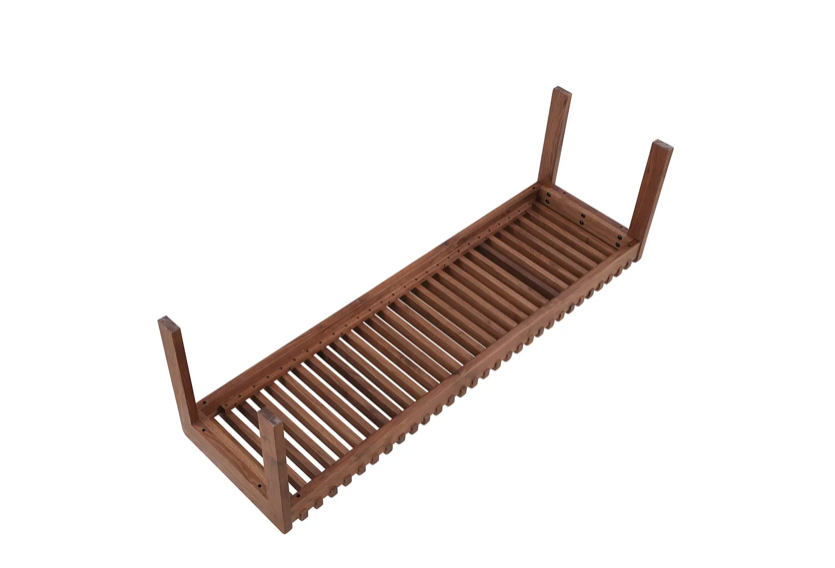 Rohe Bench Walnut Brown by Moe's Home at Eve Furniture