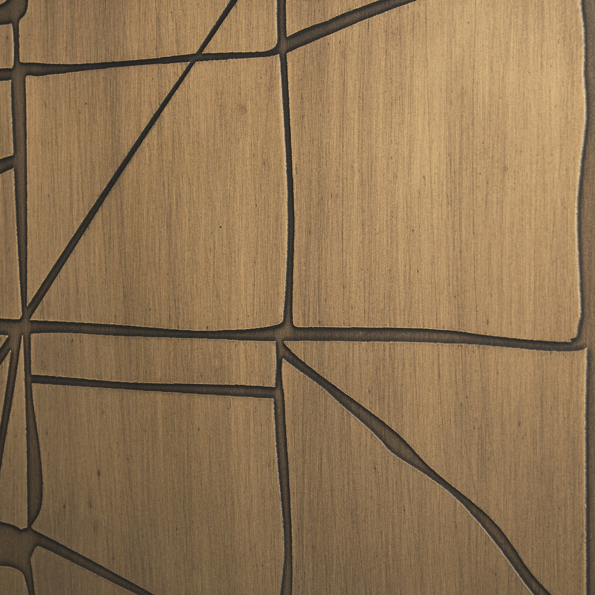 Roho Painted Gold Metal Wall Art by Mercana at Eve Furniture