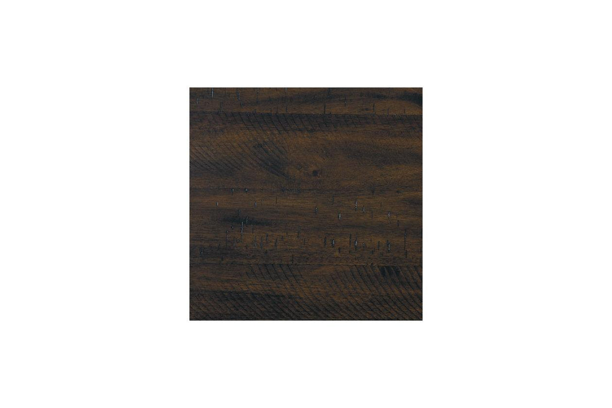 Rokane Brown Dining Table and 6 Chairs by Ashley at Eve Furniture