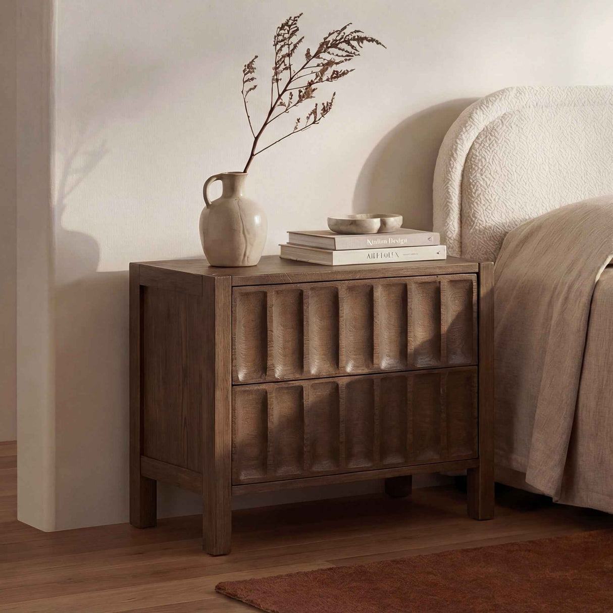 Roland Brown Nightstand by Moe's Home at Eve Furniture
