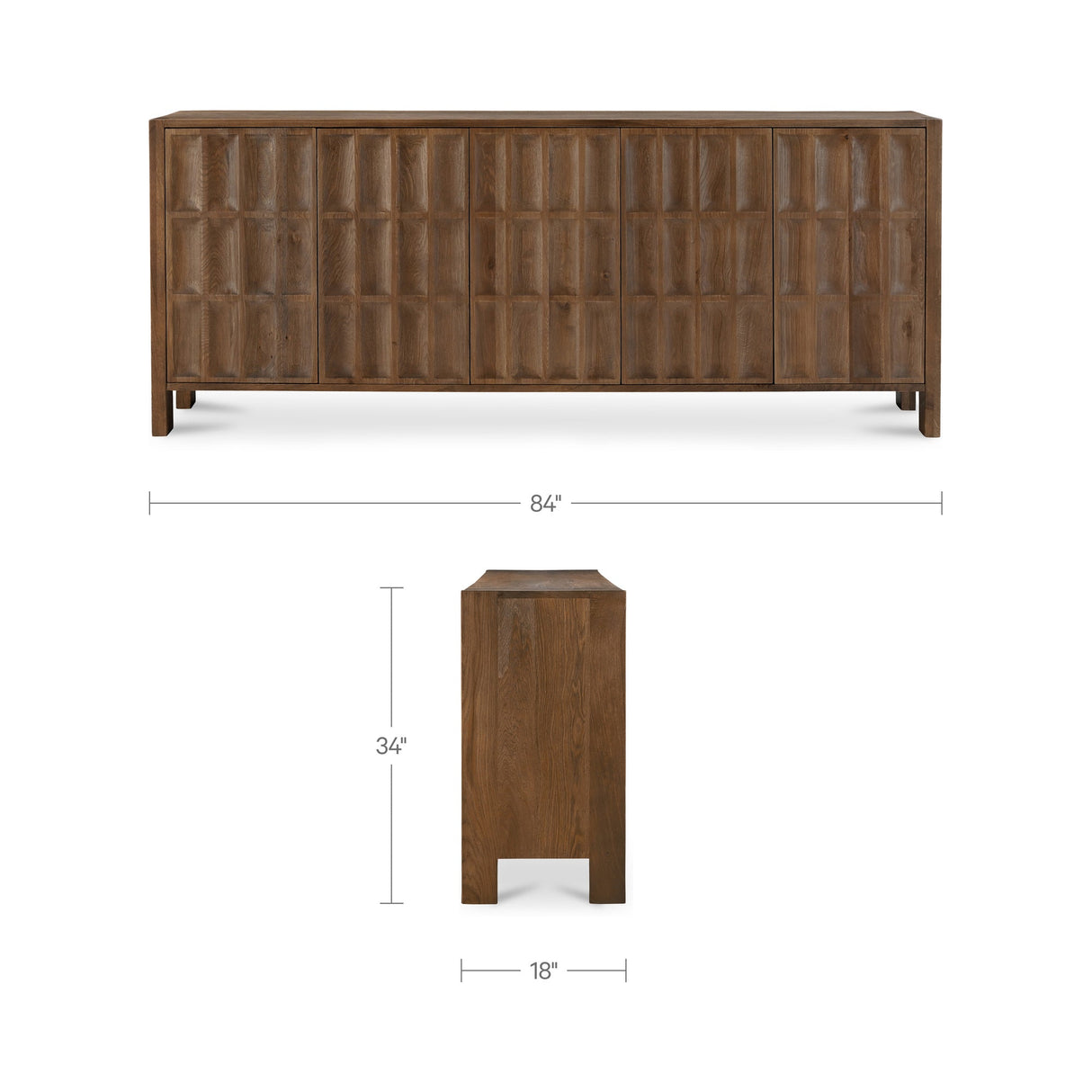 Roland Brown Sideboard by MOES at Eve Furniture