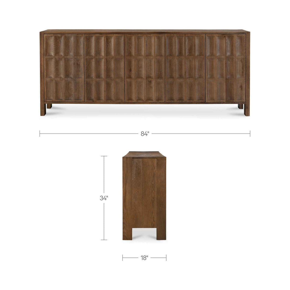 Roland Brown Sideboard by Moe's Home at Eve Furniture