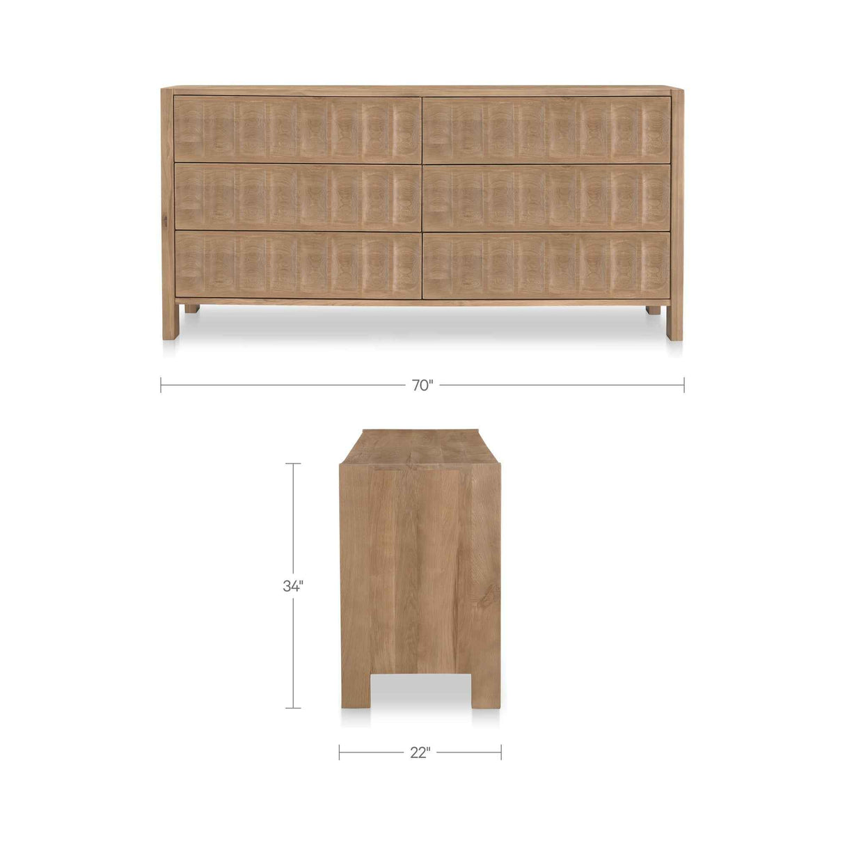 Roland Natural Dresser by Moe's Home at Eve Furniture