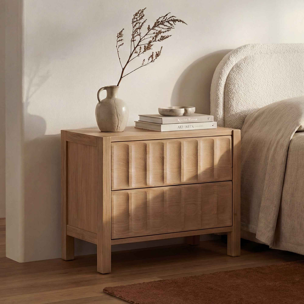 Roland Natural Nightstand by Moe's Home at Eve Furniture