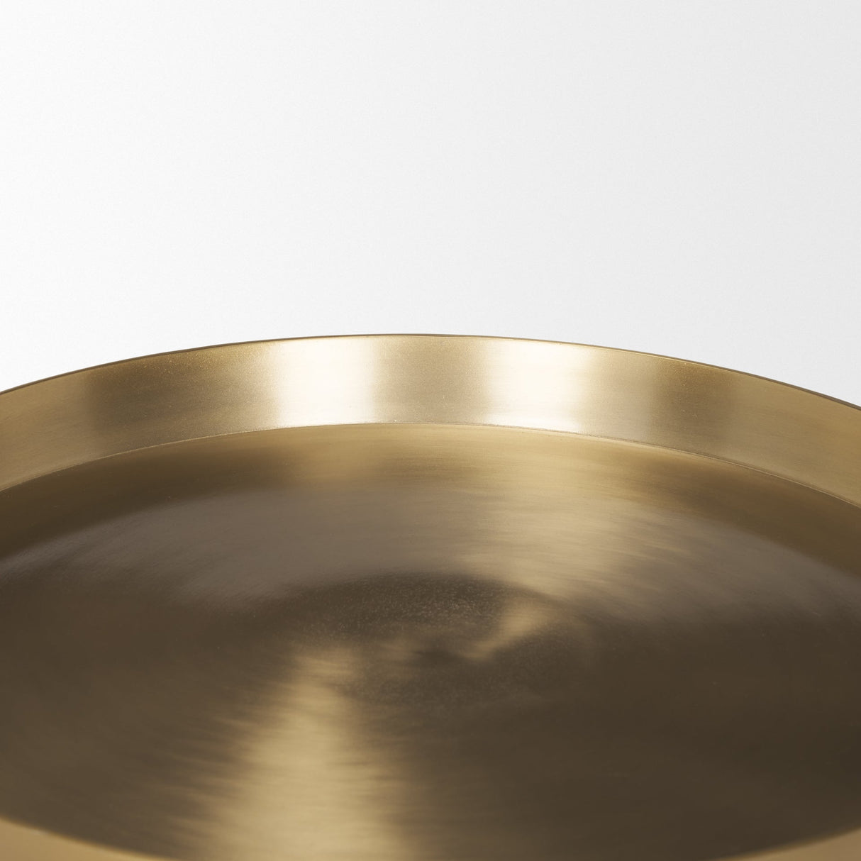 Roland Satin Brass Cast Aluminum Metal Accent Table by Mercana at Eve Furniture