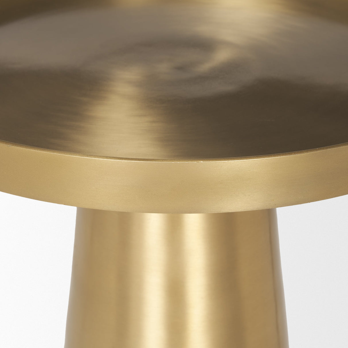 Roland Satin Brass Cast Aluminum Metal Accent Table by Mercana at Eve Furniture