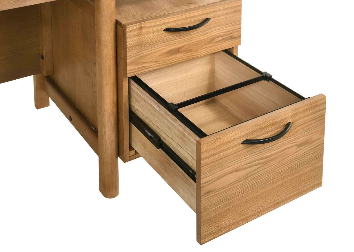 Roldan Light Ash 69-inch 4-drawer Computer Desk with File Drawer by Coaster at Eve Furniture
