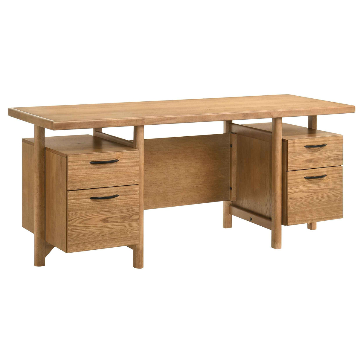 Roldan Light Ash 69-inch 4-drawer Computer Desk with File Drawer by Coaster at Eve Furniture