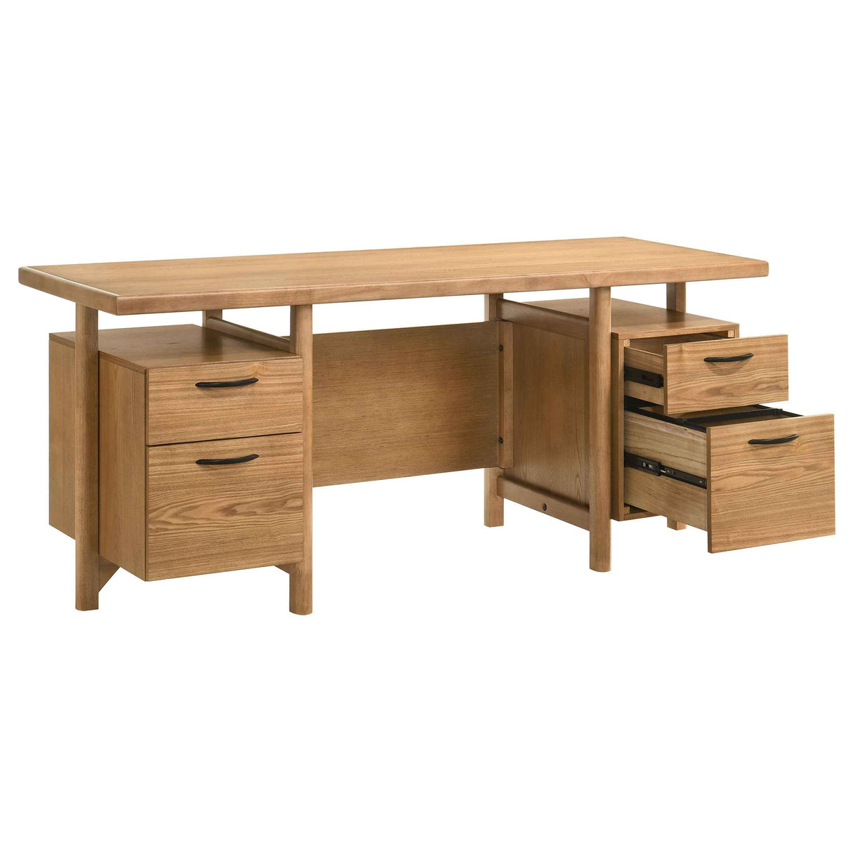Roldan Light Ash 69-inch 4-drawer Computer Desk with File Drawer by Coaster at Eve Furniture